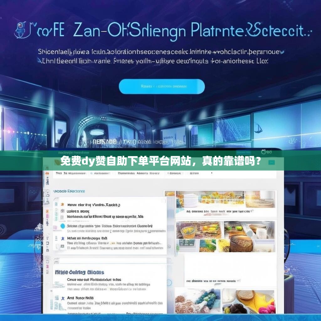 免费dy赞自助下单平台网站，真的靠谱吗？