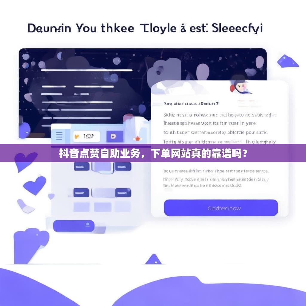 抖音点赞自助业务，下单网站真的靠谱吗？