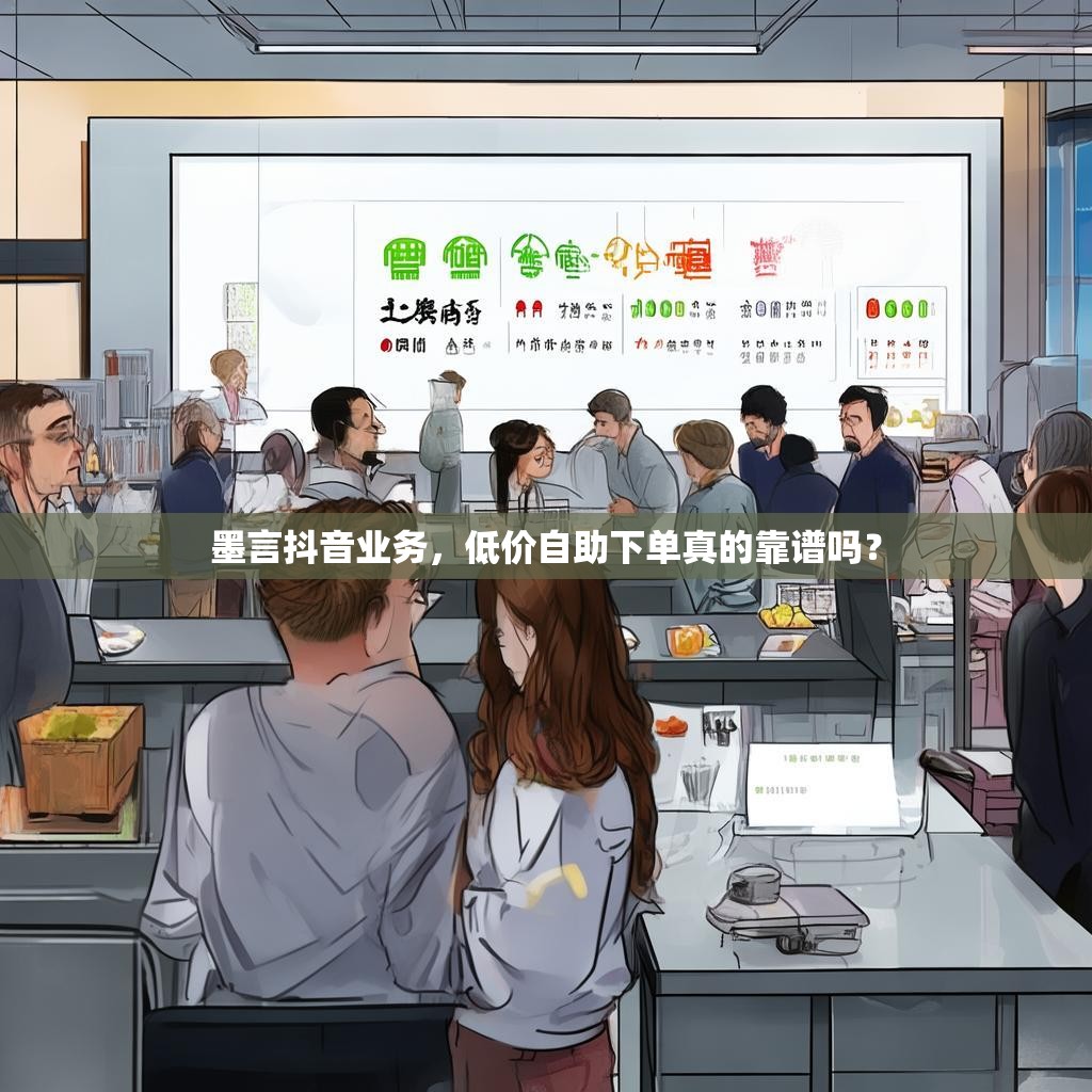 墨言抖音业务，低价自助下单真的靠谱吗？