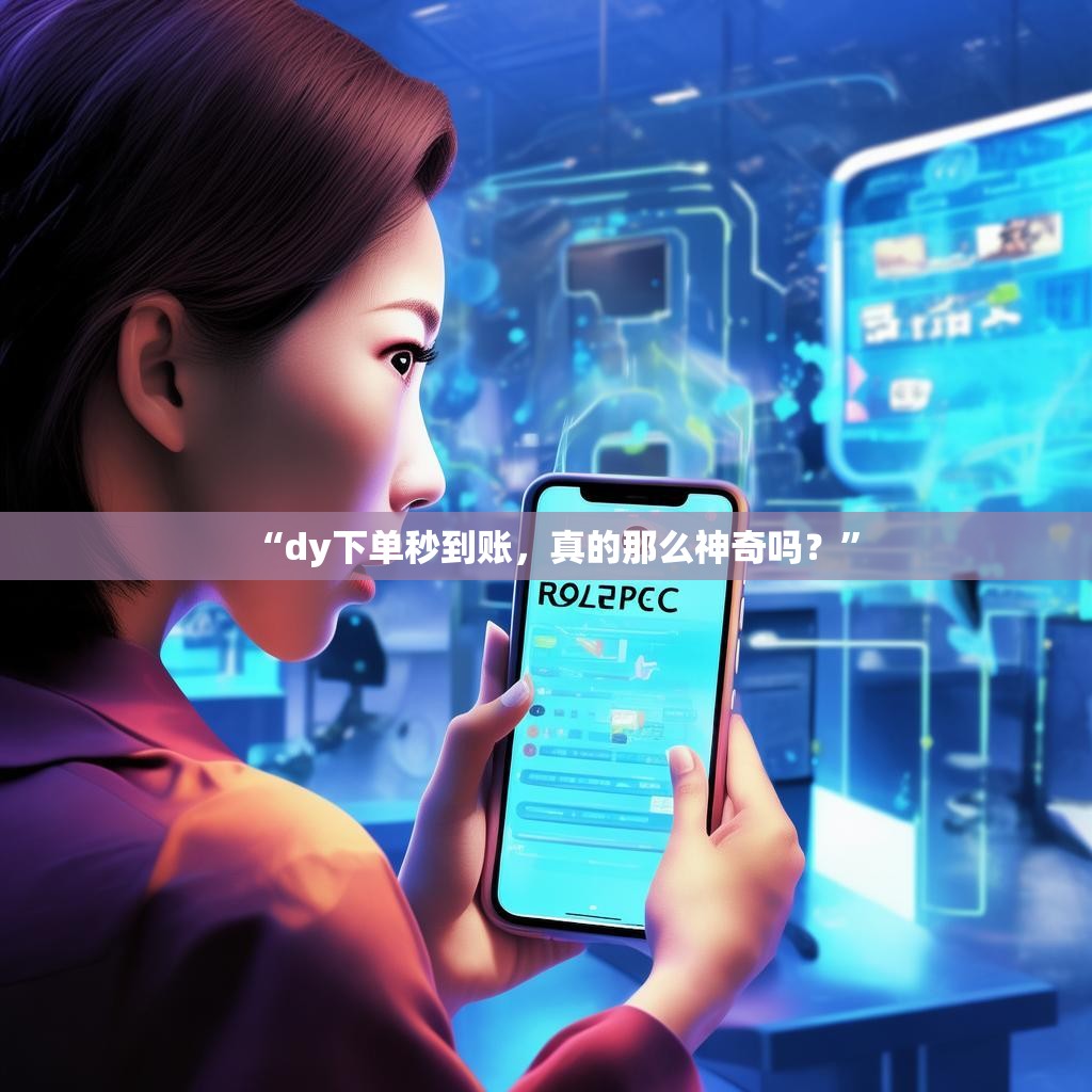 “dy下单秒到账，真的那么神奇吗？”