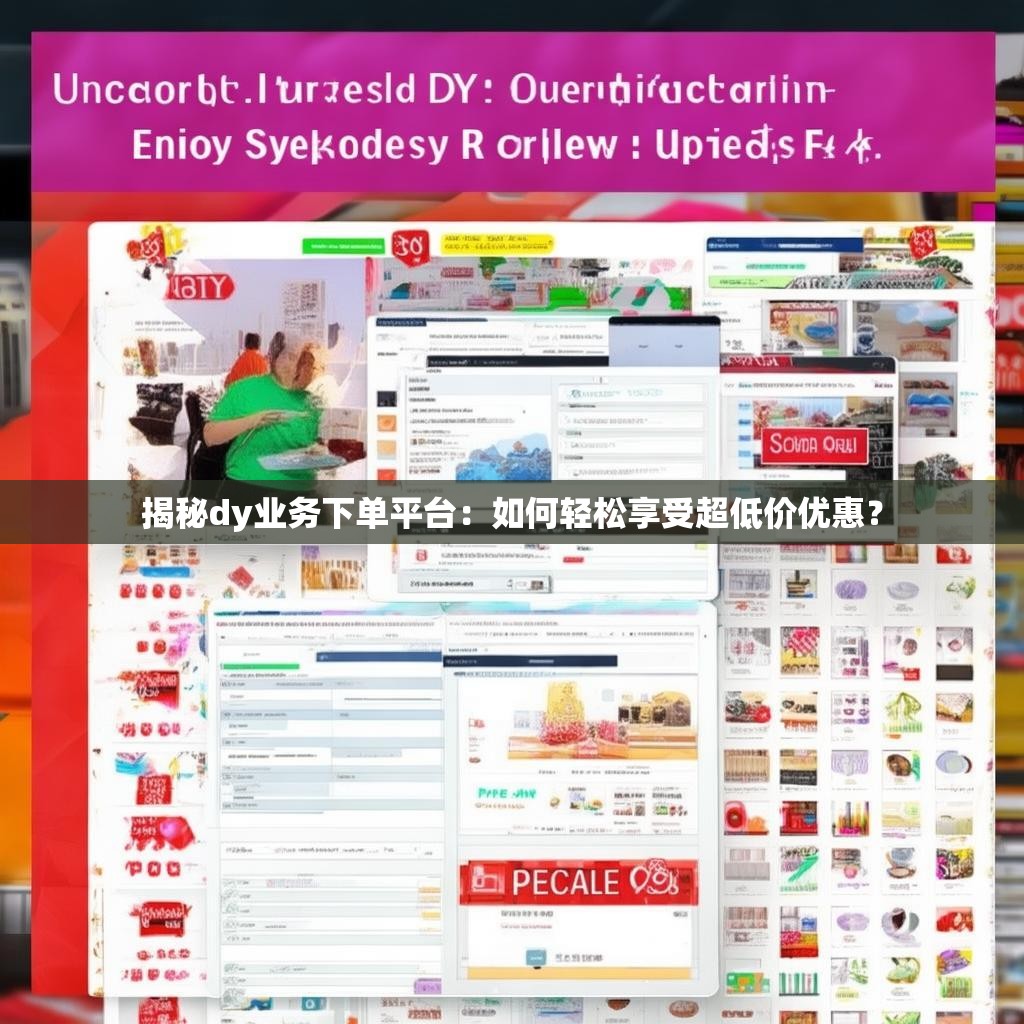 揭秘dy业务下单平台：如何轻松享受超低价优惠？