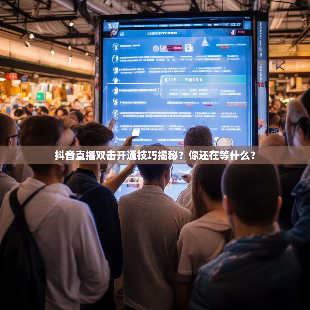 抖音直播双击开通技巧揭秘?你还在等什么? 抖音直播双击开通技巧揭秘?你还在等什么?