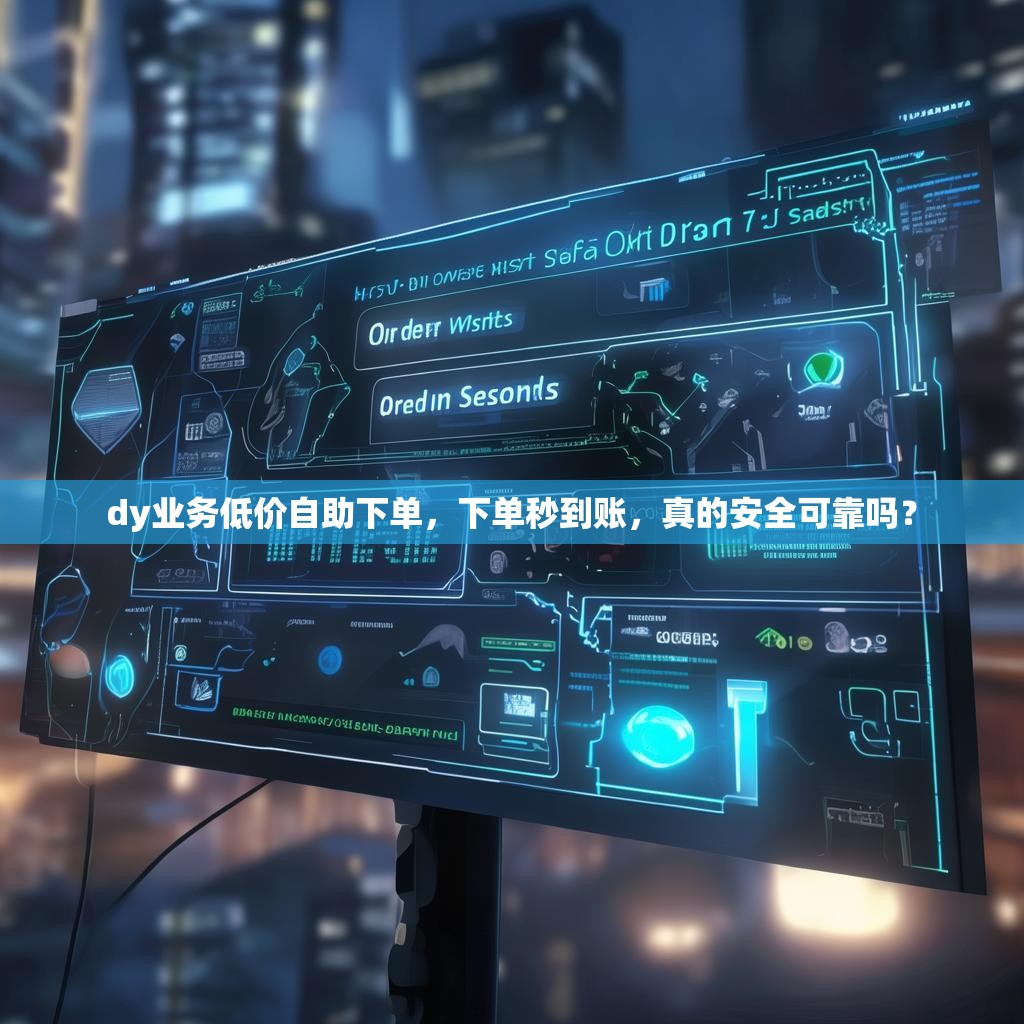 dy业务低价自助下单，下单秒到账，真的安全可靠吗？