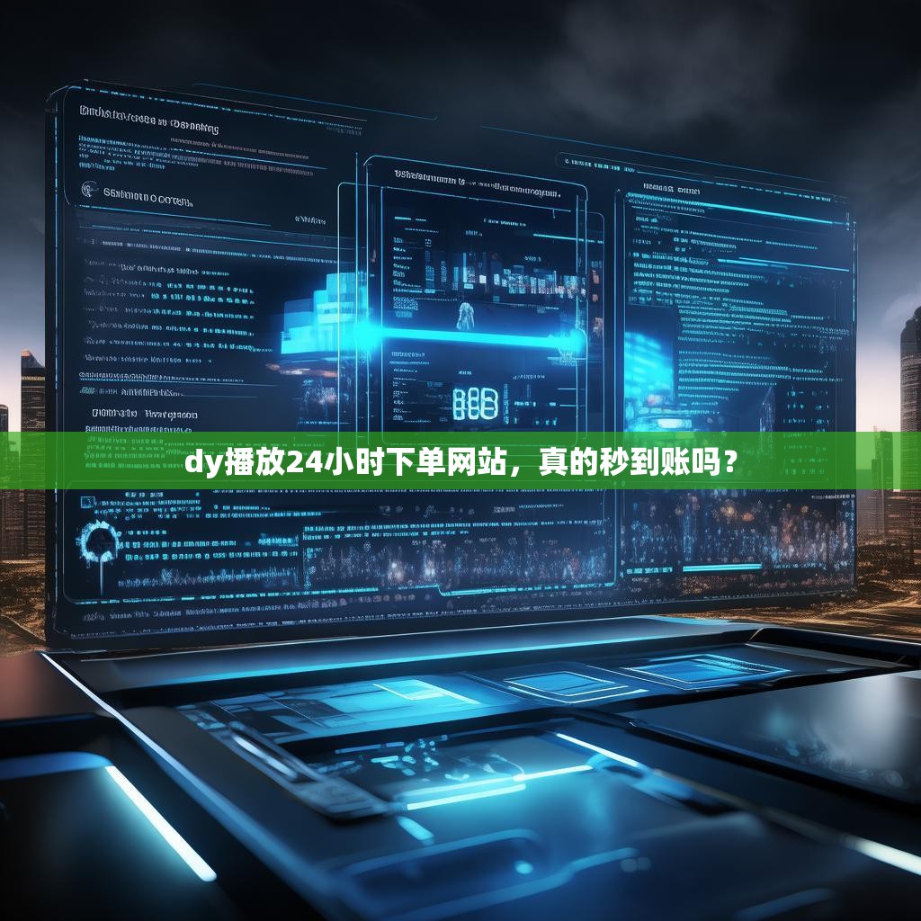 dy播放24小时下单网站，真的秒到账吗？