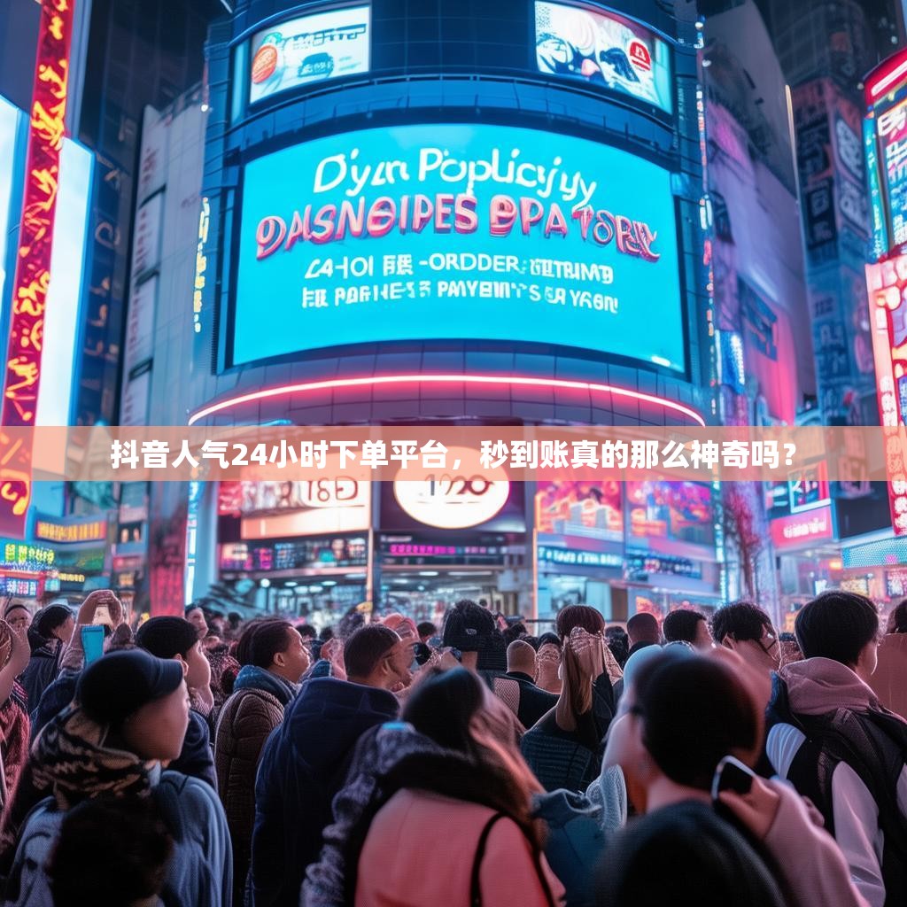 抖音人气24小时下单平台，秒到账真的那么神奇吗？