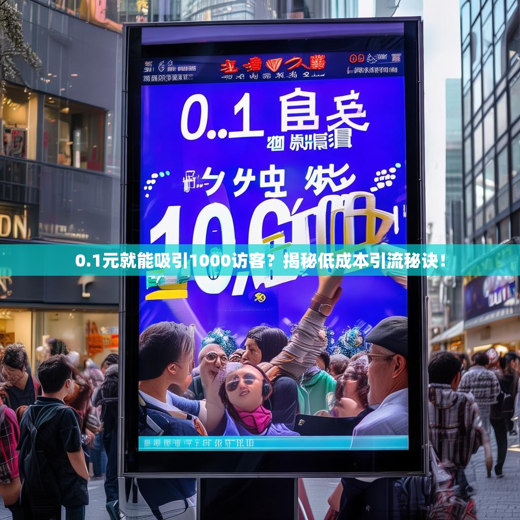 0.1元就能吸引1000访客？揭秘低成本引流秘诀！