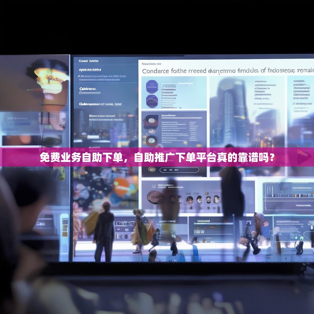 免费业务自助下单，自助推广下单平台真的靠谱吗？