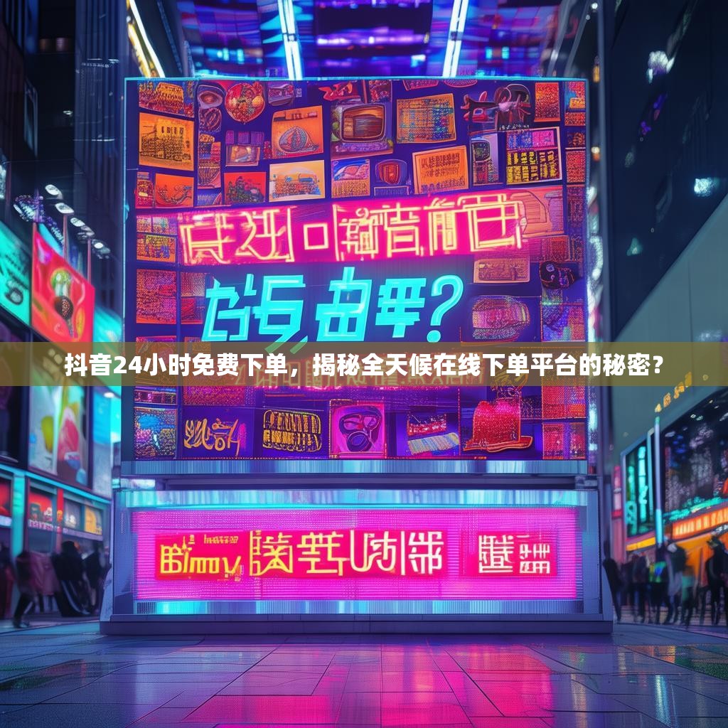 抖音24小时免费下单，揭秘全天候在线下单平台的秘密？