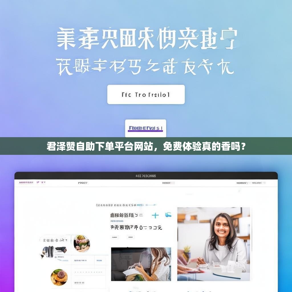 君泽赞自助下单平台网站，免费体验真的香吗？